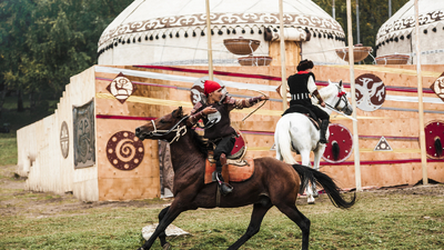 Archer on horseback World Nomads games with Baibol travel