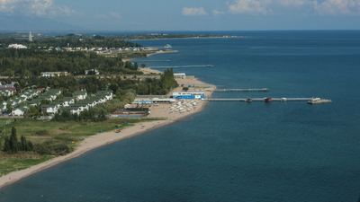 The Issyk-Kul coast is a great place to relax