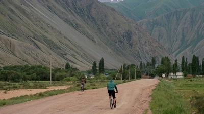Biking to the mountains