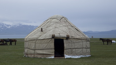 Yurts near the Son-Kul Lake